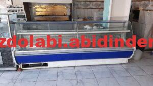 Defolu Bosch KGN86DWF0N buzdolabı 10 3 metrelik şarküteri kasap dolapları, et dolapları, camlı temiz