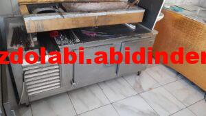 Geniş iç hacimli kullanışlı sanayi tipi buzdolabı gri paslanmaz