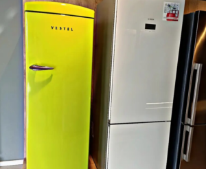 Vestel retro buzdolabı spot fıstık yeşili vintage buzdolap